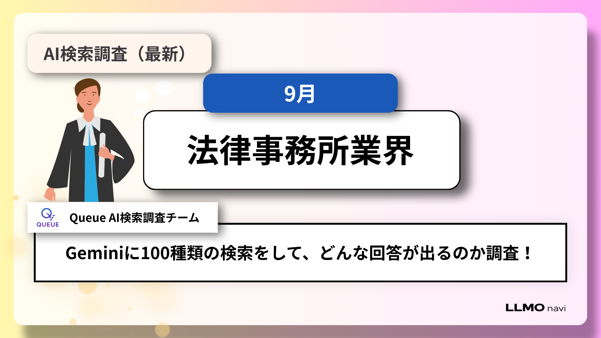 法律事務所のAI検索可視性を100問で分析|Geminiでは「参照されるサイト」と「相談先として出る事務所」が一致しない