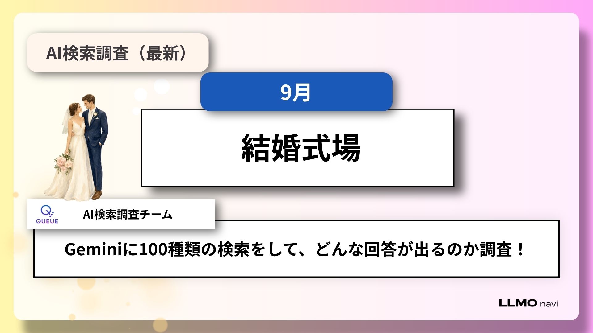 結婚式場とブライダルのAI検索調査 参照される媒体と本文の紹介先を分ける
