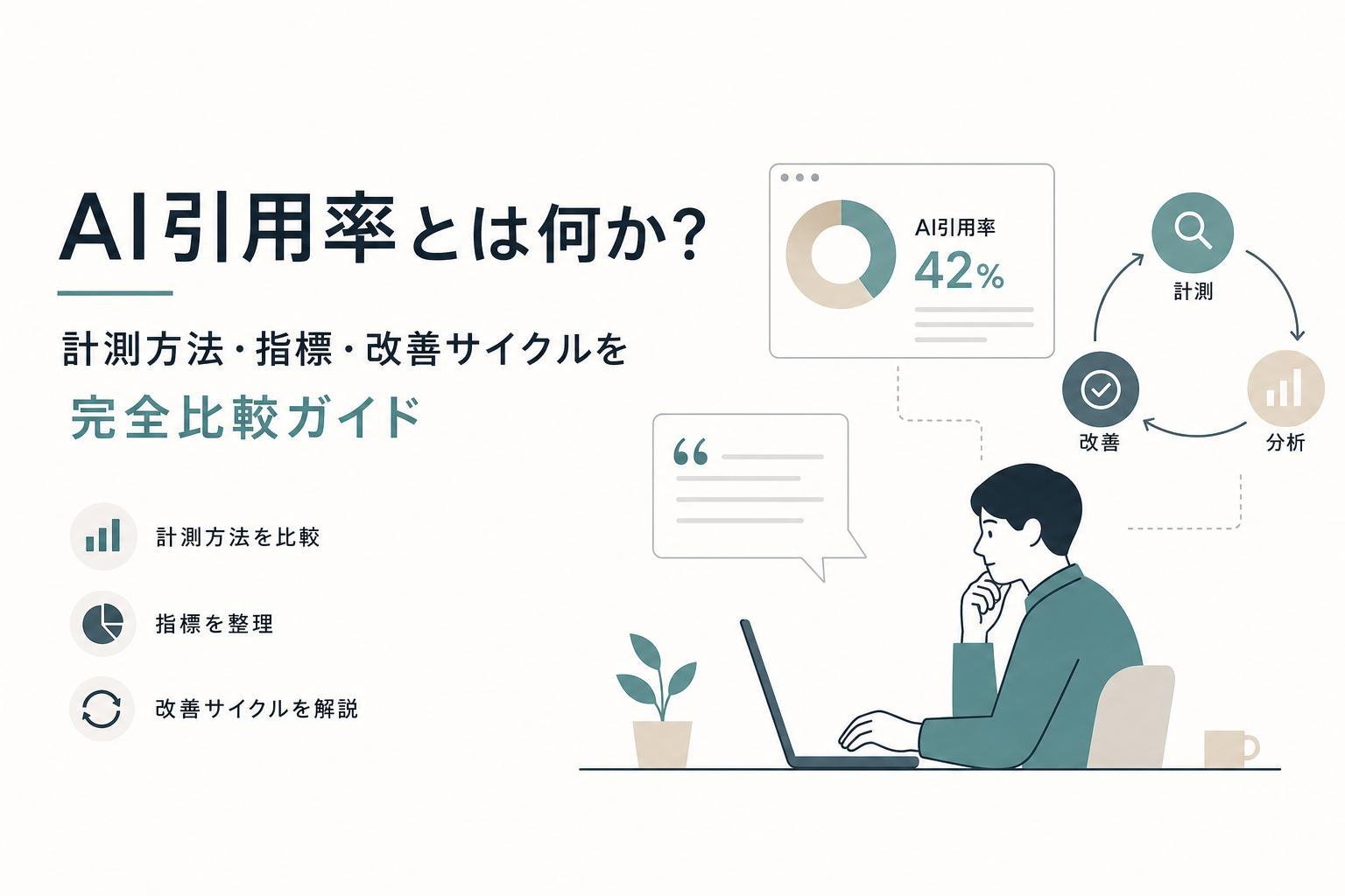 AI引用率とは何か?計測方法・指標・改善サイクルを完全比較ガイド