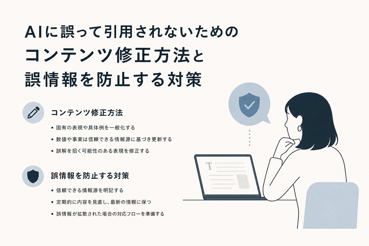 AIに誤って引用されないためのコンテンツ修正方法と誤情報を防止する対策
